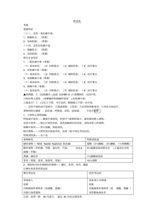 (自整理-已考过)内科主治医师考试-中毒