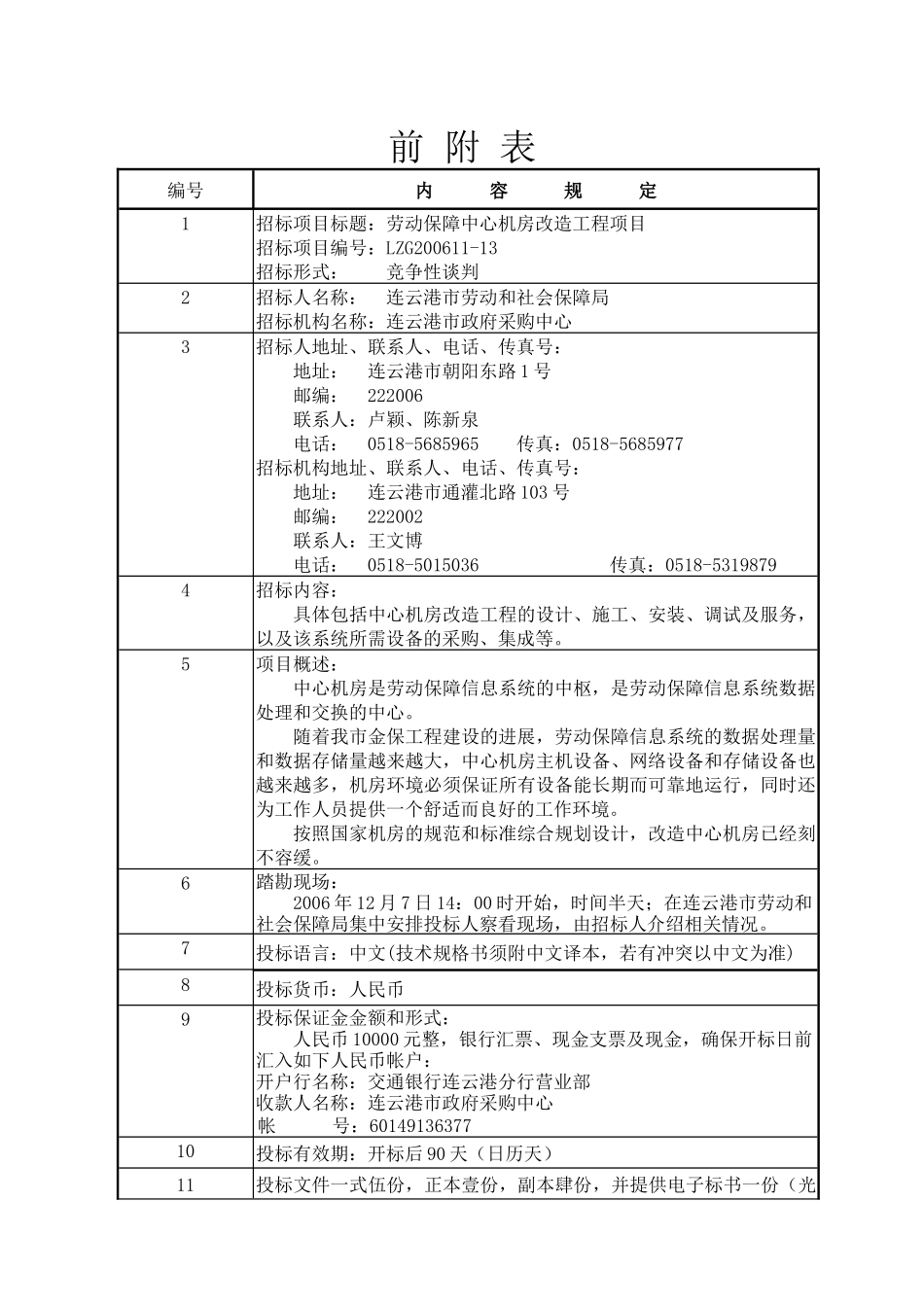 连云港市劳动保障中心机房改造工程_第3页