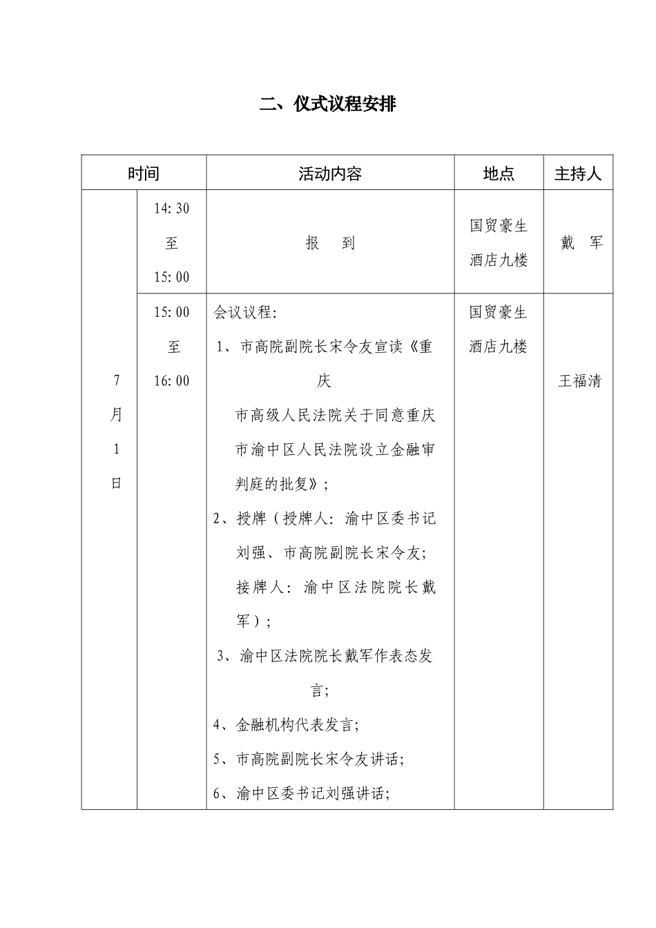 金融审判庭授牌仪式会议指南2_第3页