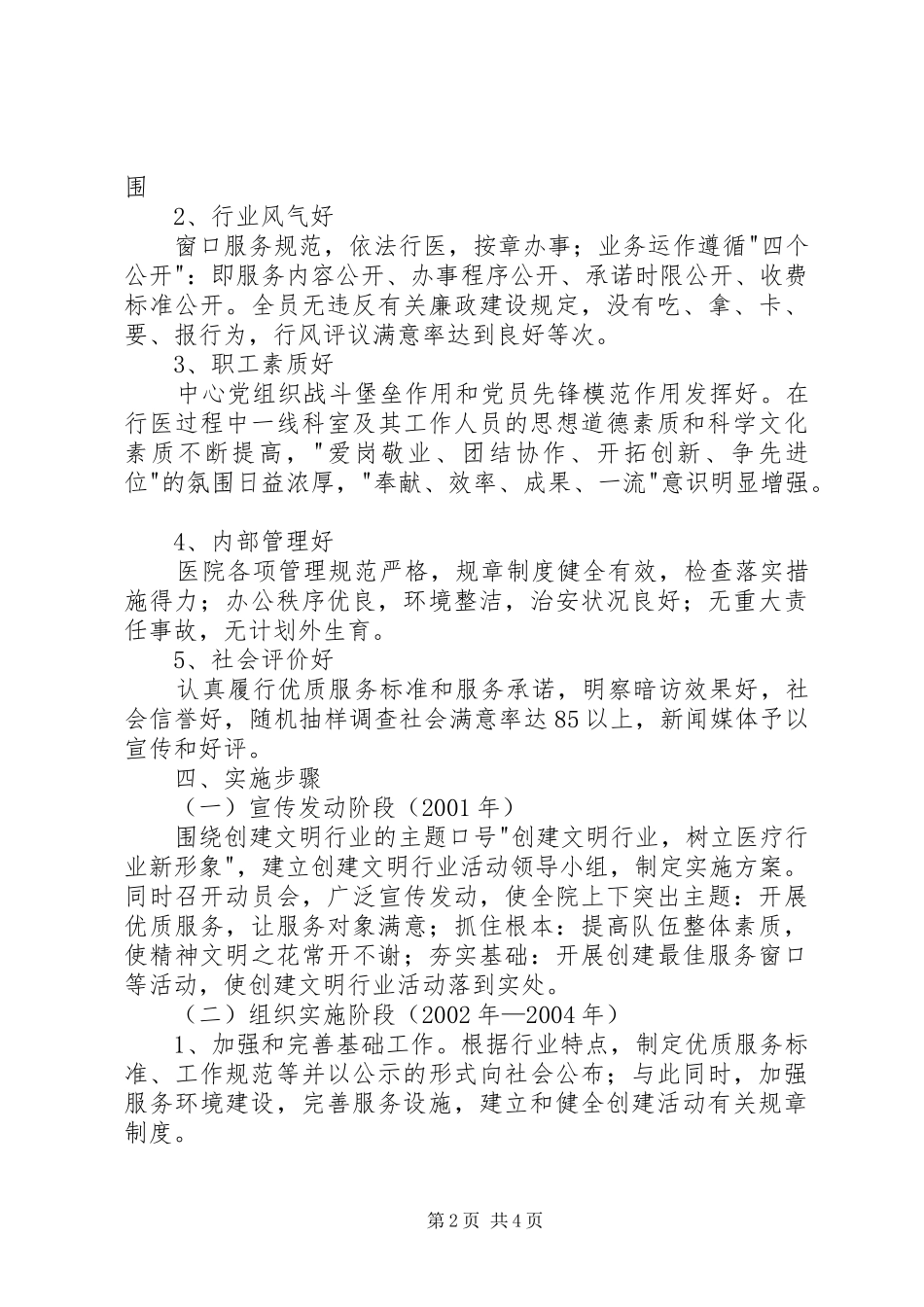 医院创建精神文明单位实施方案 (20)_第2页