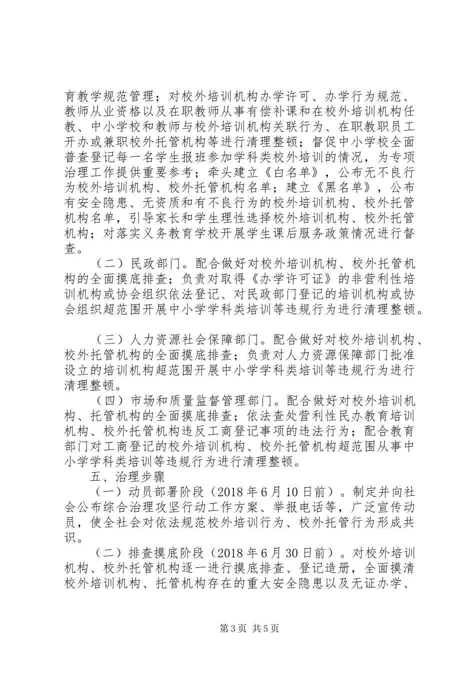 校外培训治理攻坚行动实施方案_第3页