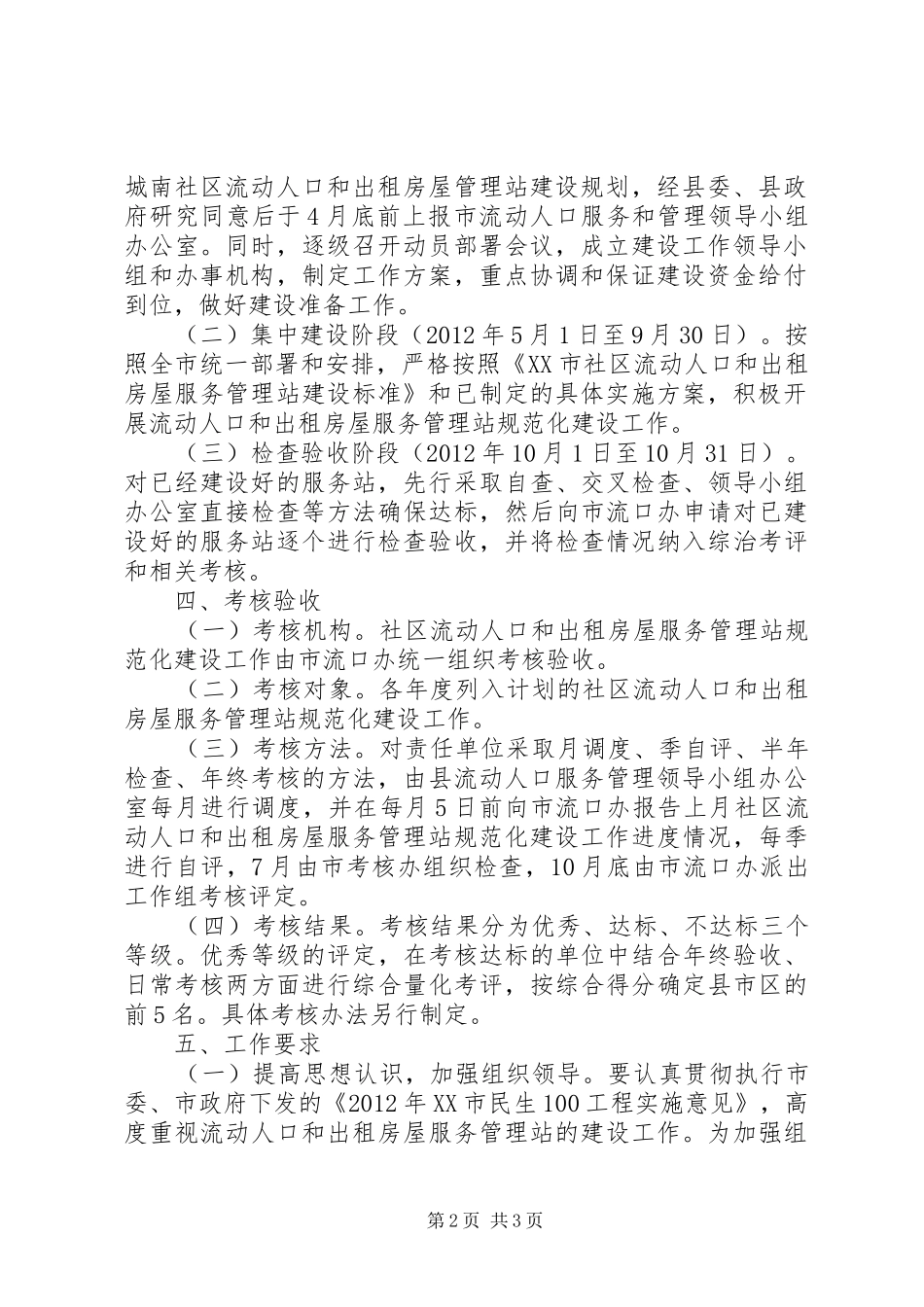 XX年度出租房屋服务管理站建设方案 _第2页