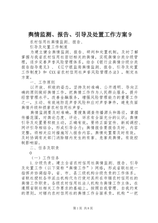 舆情监测、报告、引导及处置工作实施方案9 