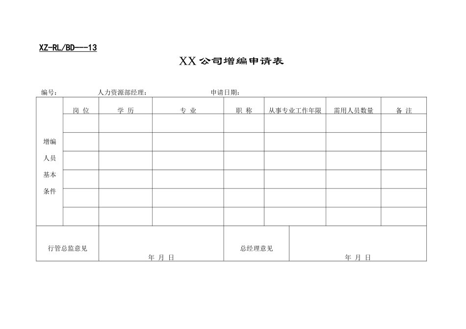 XX公司招聘申请表_第3页