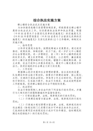 综合执法实施方案