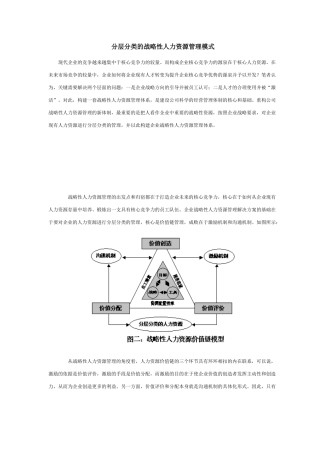 分层分类的战略性人力资源管理模式