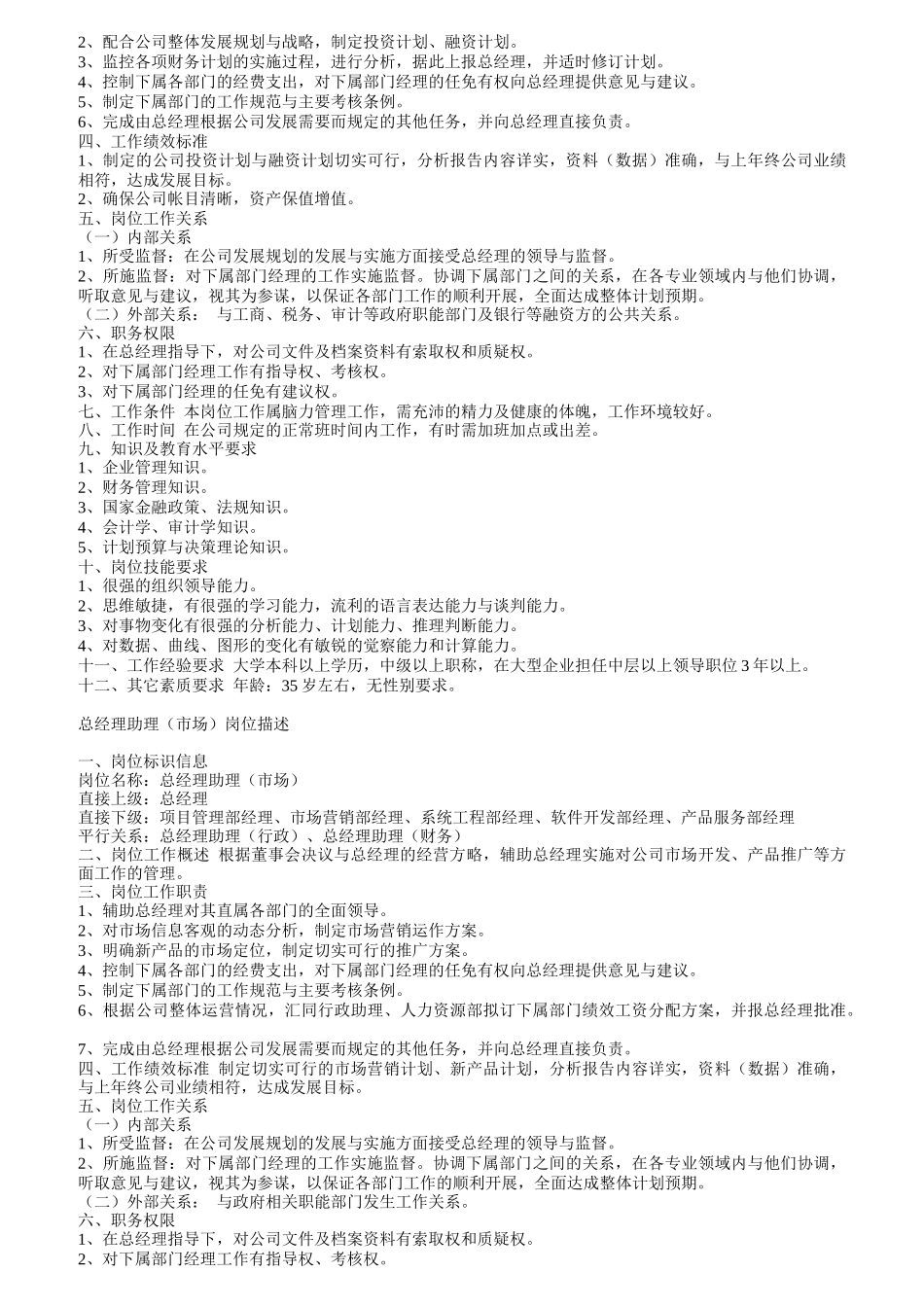 某IT集团核心职务说明书_第3页