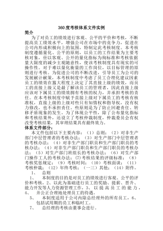 考核体系文件实例