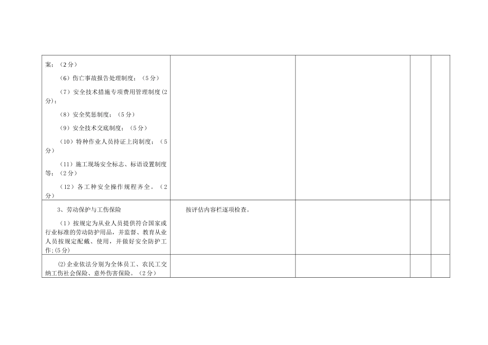 新疆维吾尔自治区建筑施工企业安全生产状况评估标准试行(15)_第3页