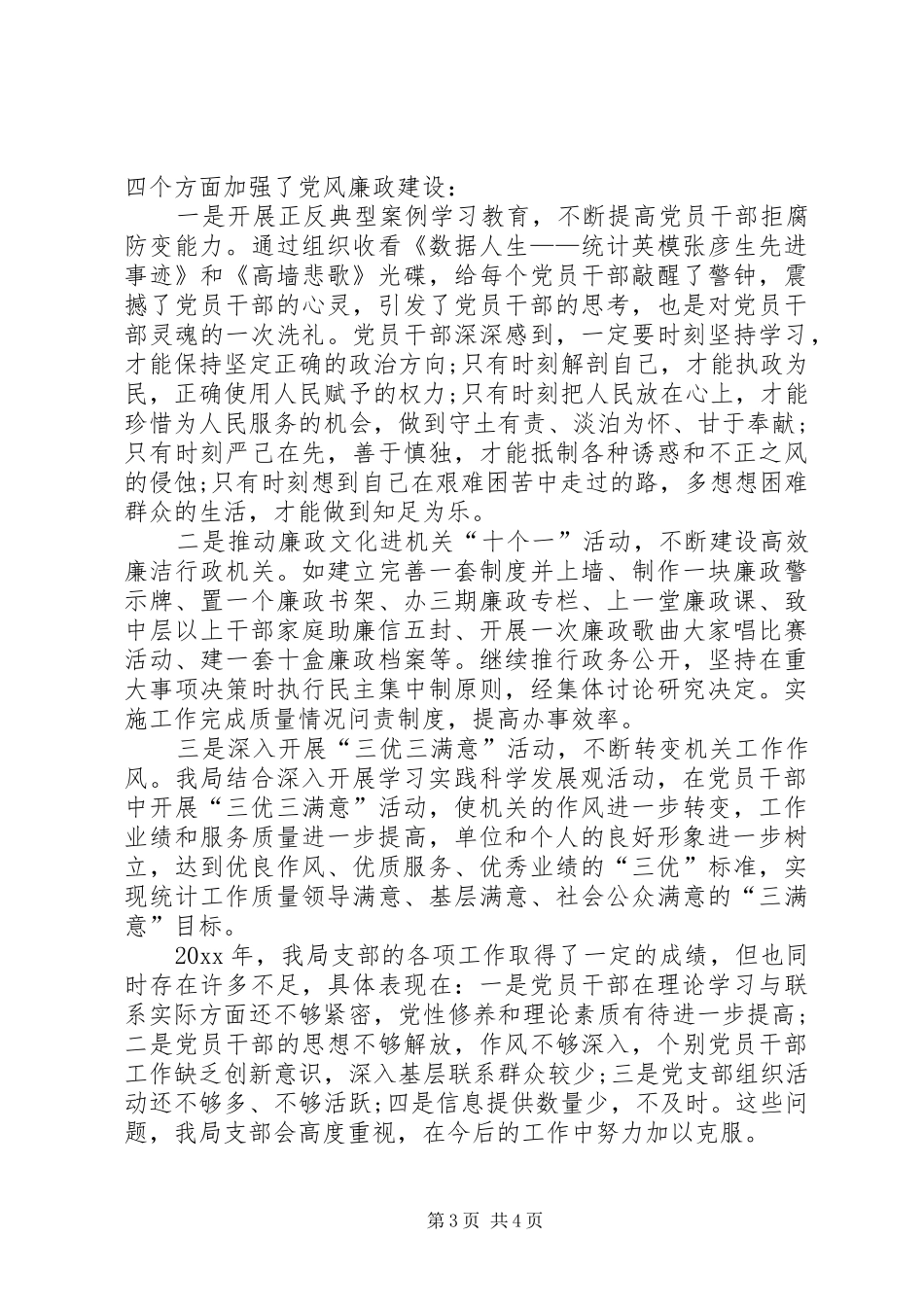 统计局党支部工作总结_第3页