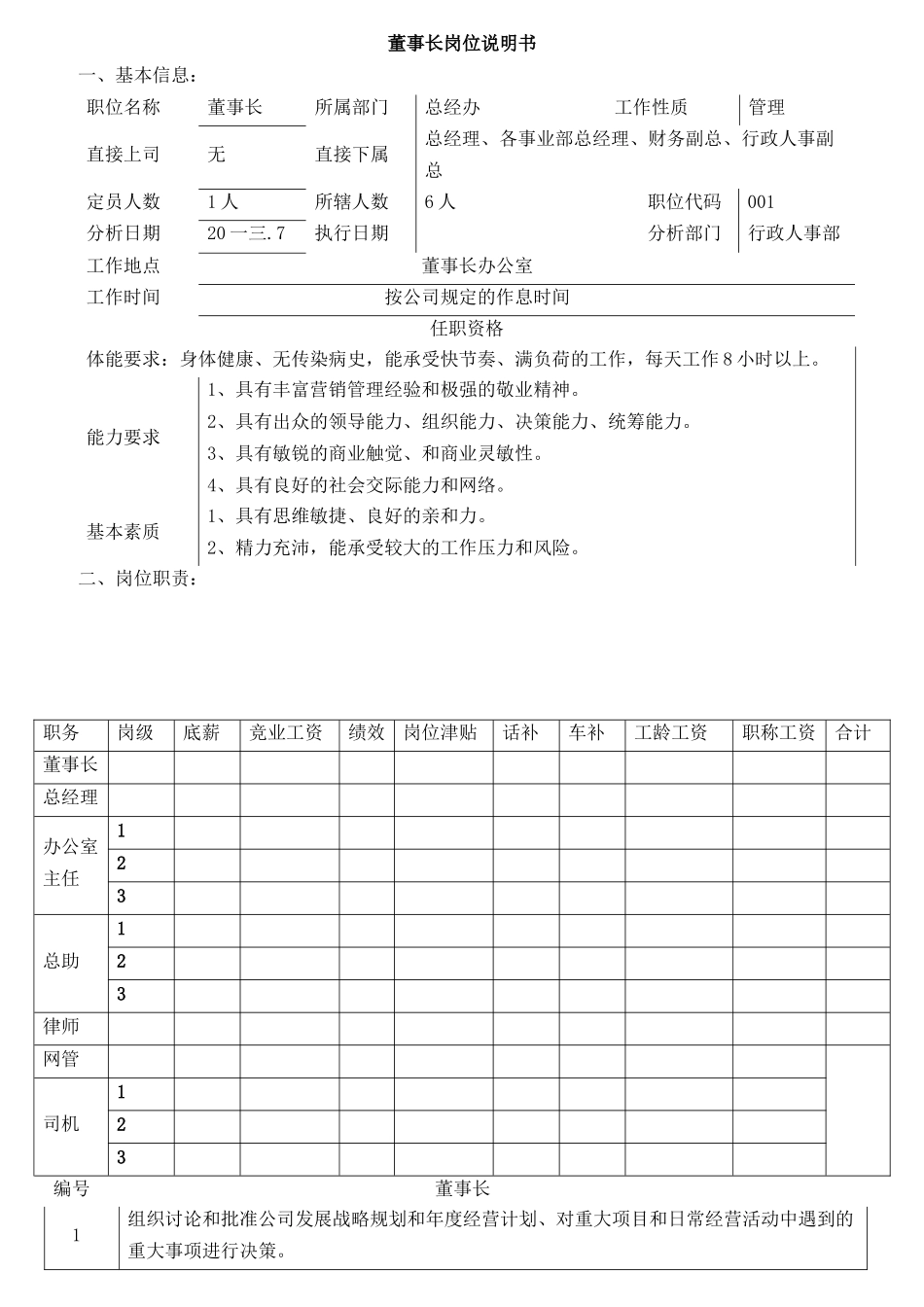 定岗定编定员定额及岗位说明书实施方案_第3页