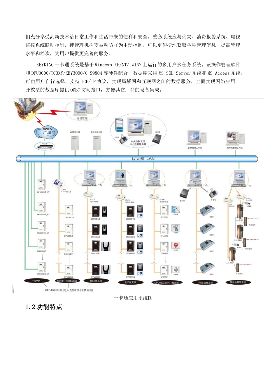 门禁考勤访客通道停车场消费巡更系统方案_第3页