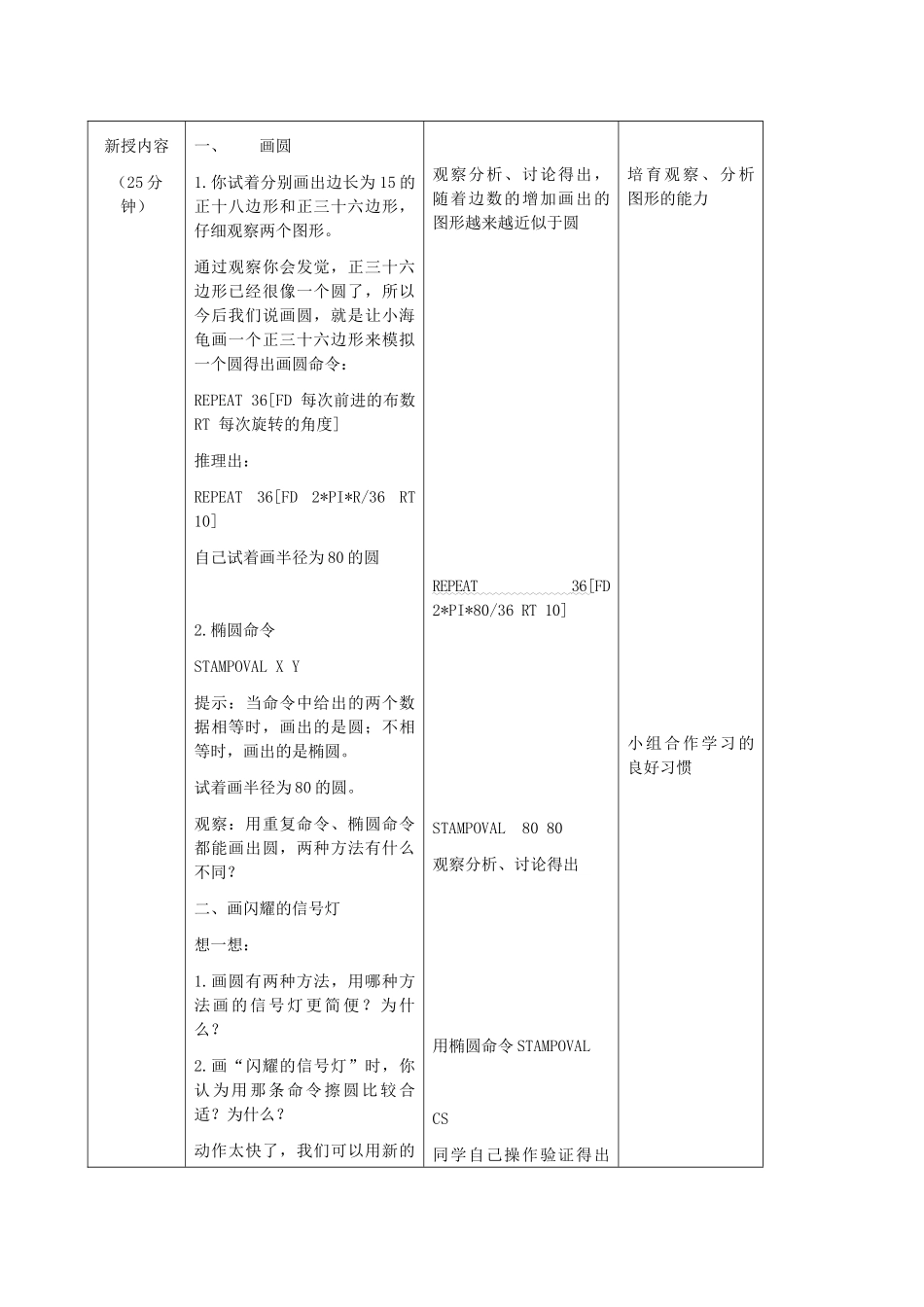 2024-2024年小学信息技术第三册-第16课用重复命令画图教案-北京版_第2页