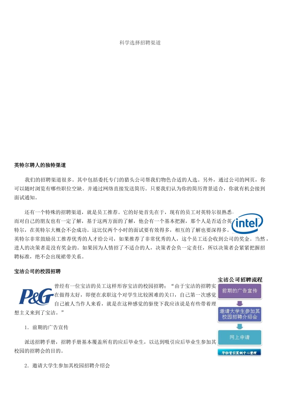 【定岗】科学选择招聘渠道_第1页