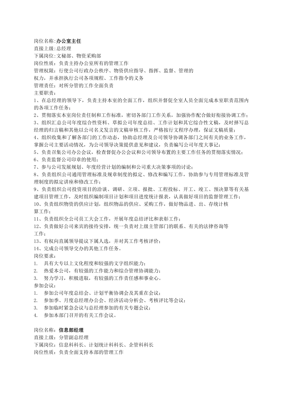 某公司近50个岗位的岗位说明书_第3页