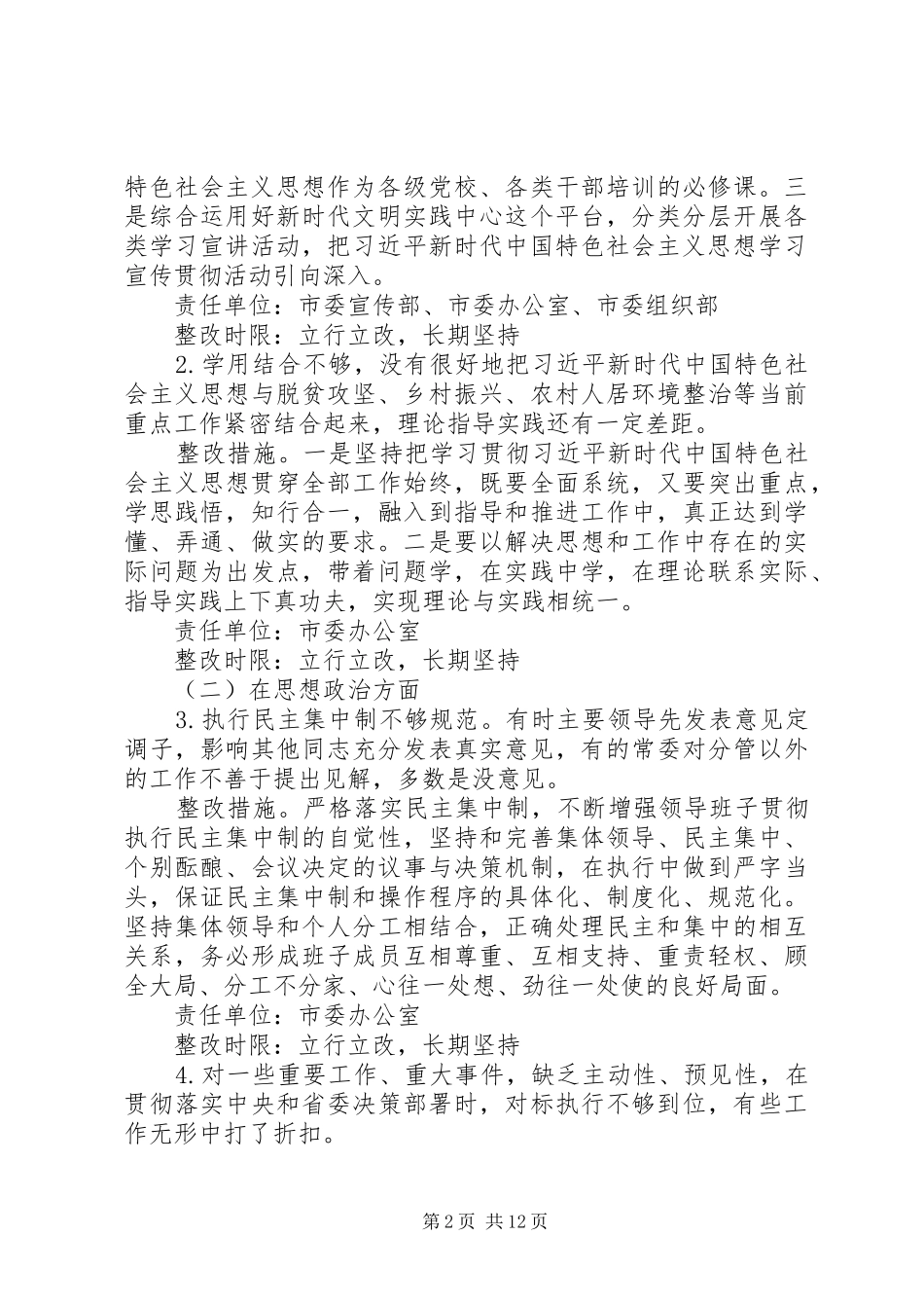 主题教育检视问题整改方案_第2页