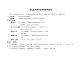 某公司会议室管理规定