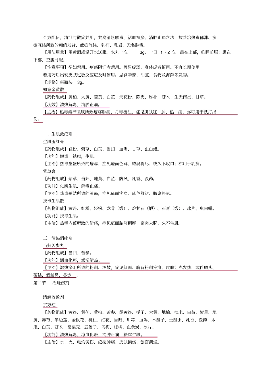 外科皮肤科常用中成药_第2页