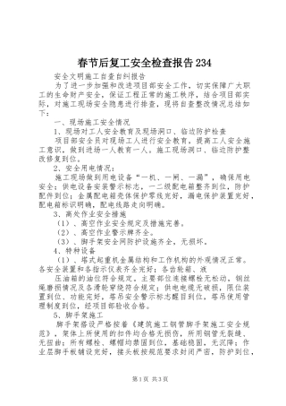 春节后复工安全检查报告234 