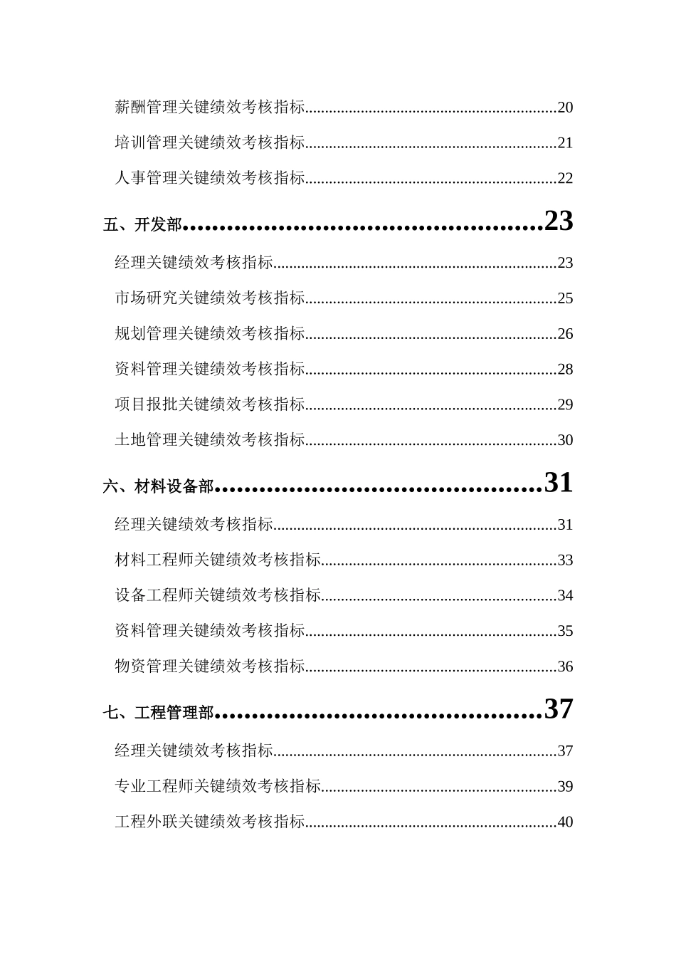 房地产公司岗位KPI指标库（55页）_第2页