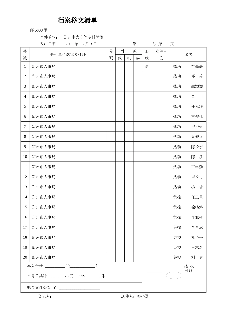 档案移交清单_第2页