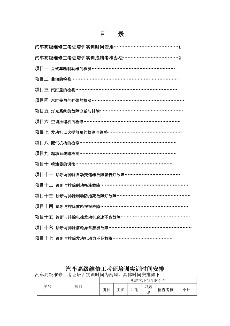 《汽车高级维修工考证培训》实训指导书_第2页