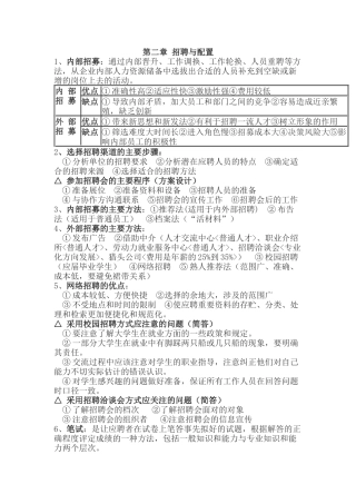 第二章 招聘与配置