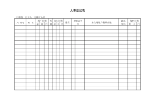 【精】人事登记表