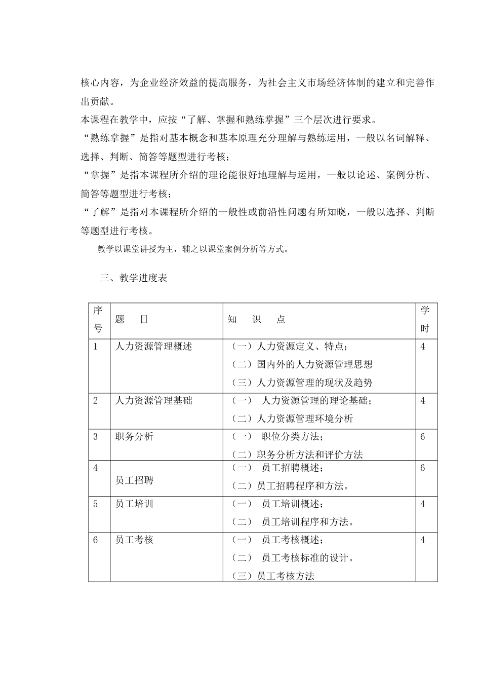 《人力资源管理》学习指导-《人力资源管理》教学设计_第2页