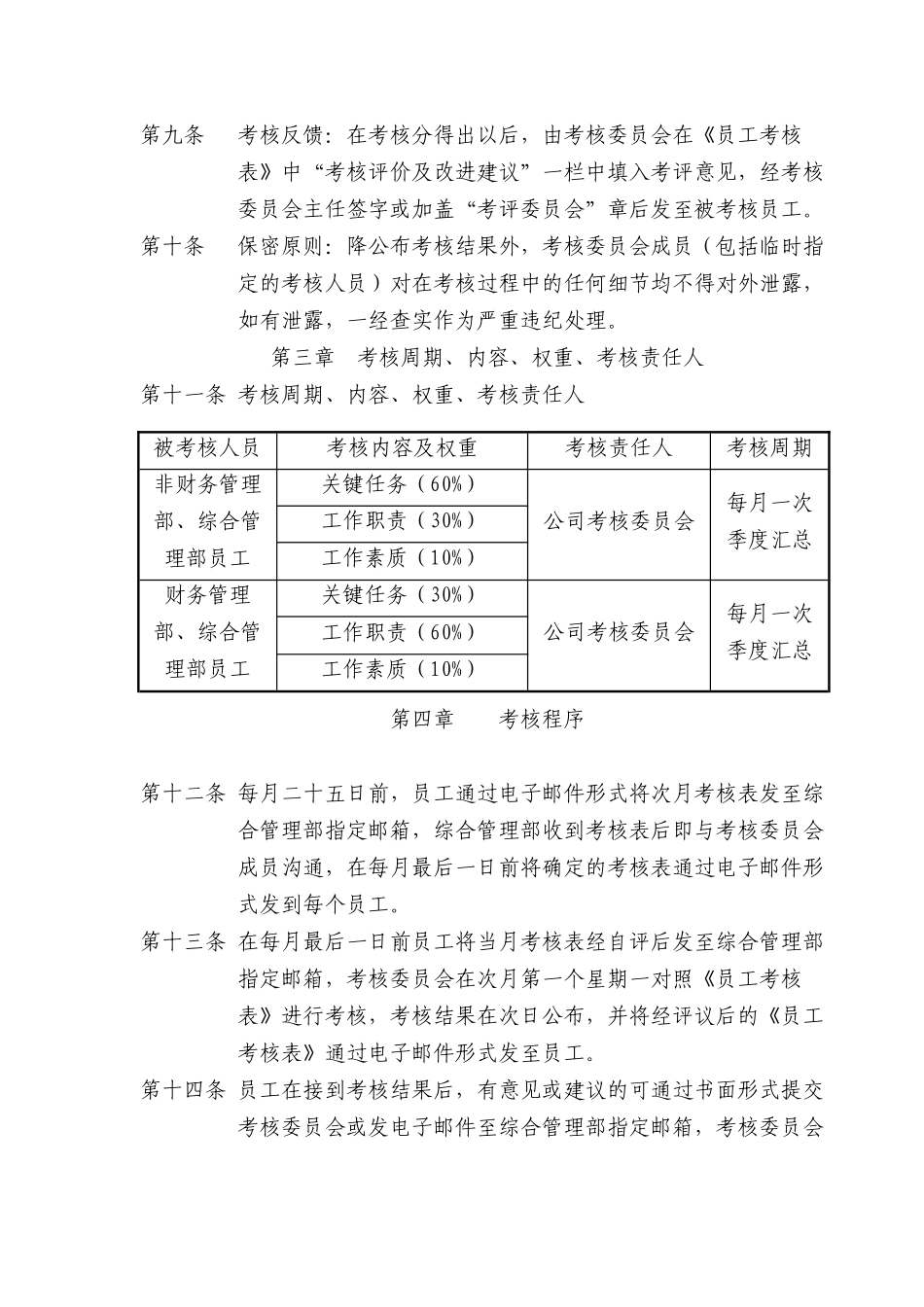 非提成薪酬制度员工绩效考核补充规定_第3页