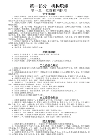 机构职能汇编培训资料