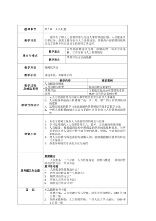 第5章 人员配备