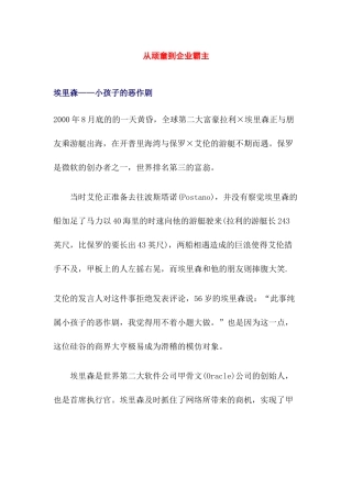 埃里森的成功历程