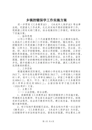 乡镇控辍保学工作方案 