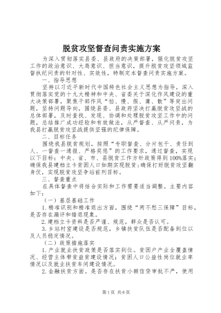 脱贫攻坚督查问责实施方案
