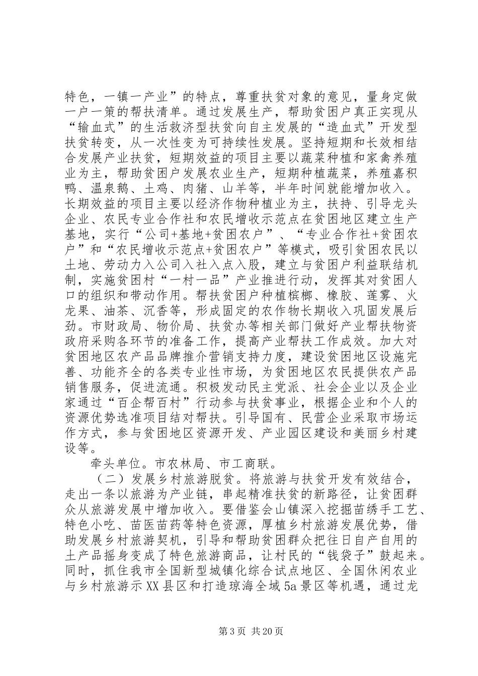 XX年脱贫攻坚工作方案 _第3页
