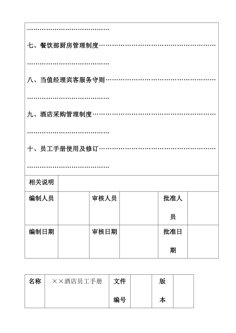 酒店饭店员工手册范例_第3页