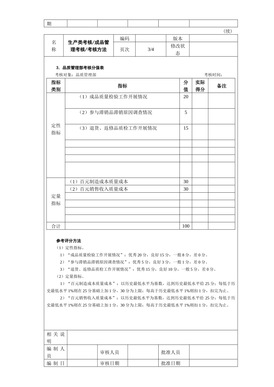 成品管理考核考核方法_第3页