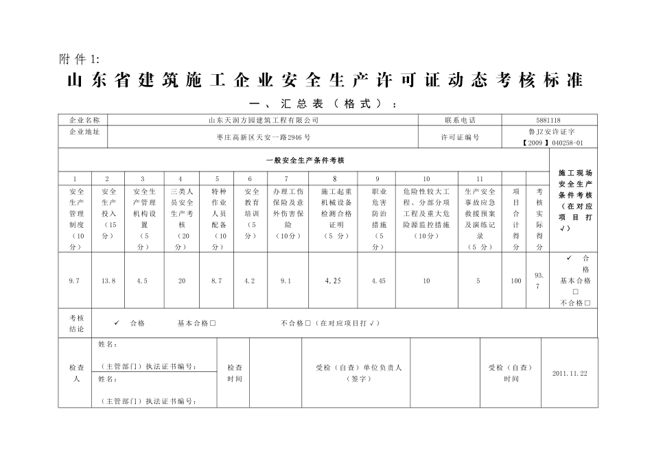 动态许可证考核标准_第1页