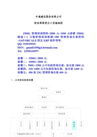 财务部职责分工实施细则[1]