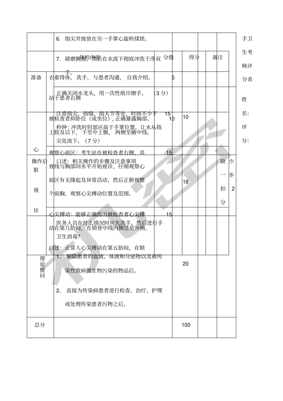 手卫生评分表_第2页