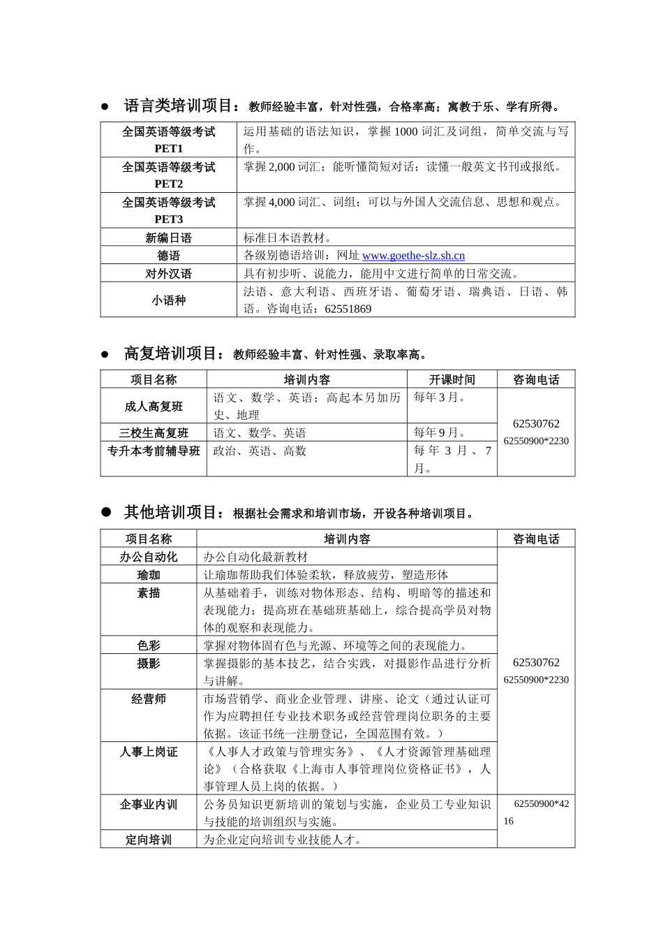 静安区业余大学培训课程介绍_第2页