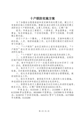 十户联防方案 