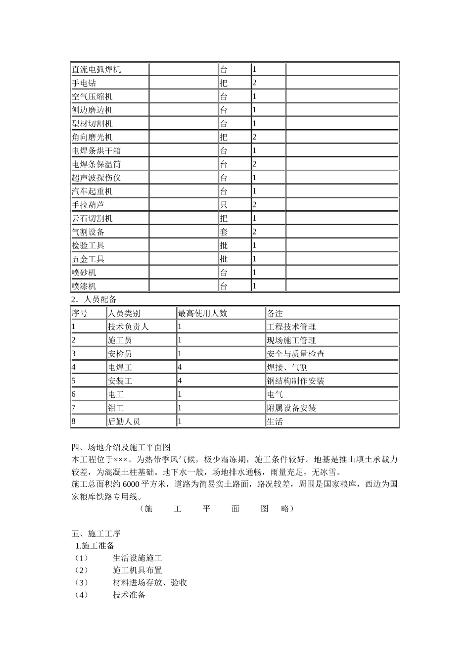 单层钢结构厂房施工组织设计书培训资料_第3页