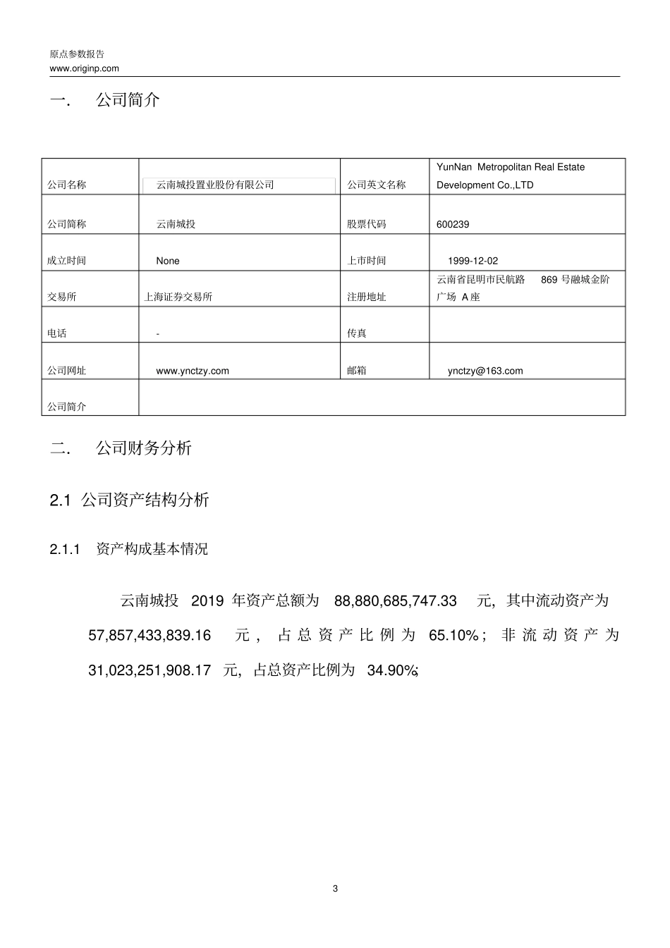 云南城投2019年度财务分析报告_第3页