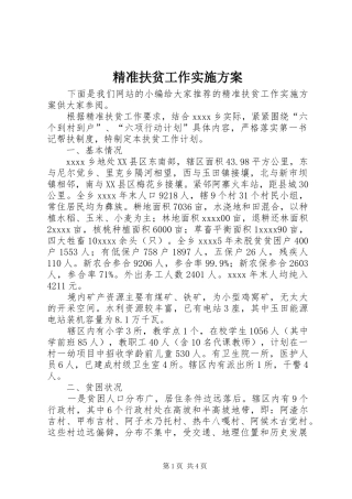 精准扶贫工作方案 
