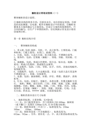 橱柜设计师专业培训课件