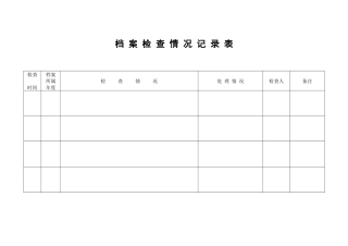 档案室台帐表格