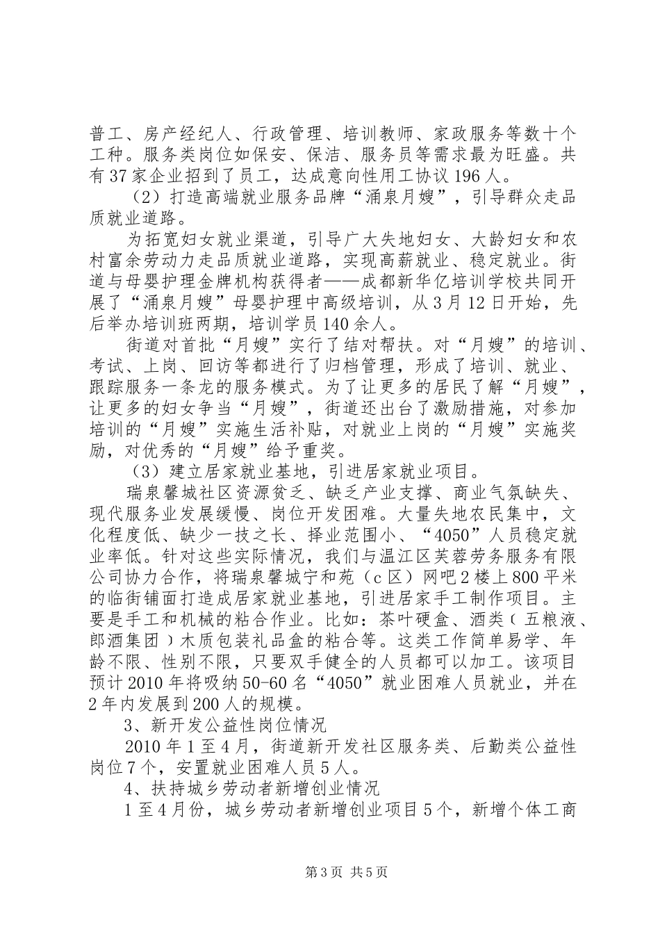 充分就业汇报材料 _第3页