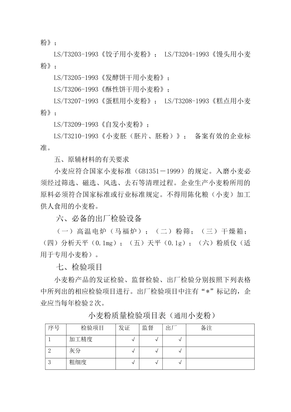 小麦粉生产许可证审查细则_第3页